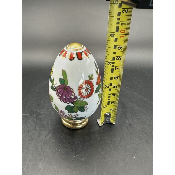 Vintage 1988 Franklin Mint Collectors Treasury of Eggs Satsuma Porcelain Stand - Picture 5 of 8